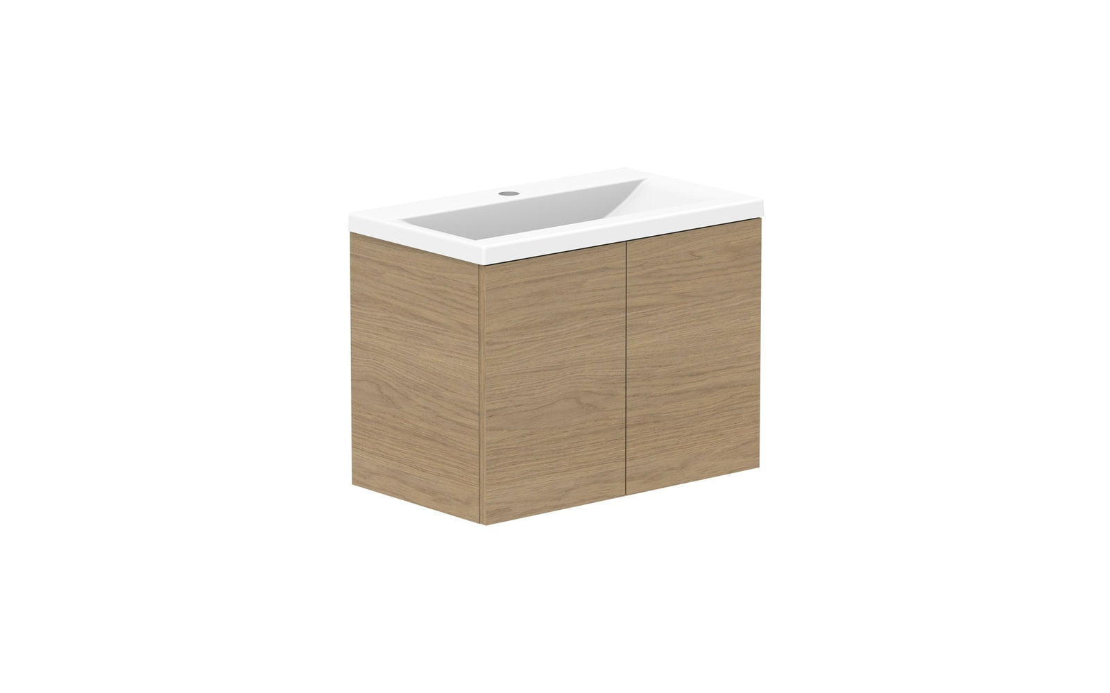 ADP Drift Ensuite Wall Hung Vanity 600mm centre bowl in Boston Oak