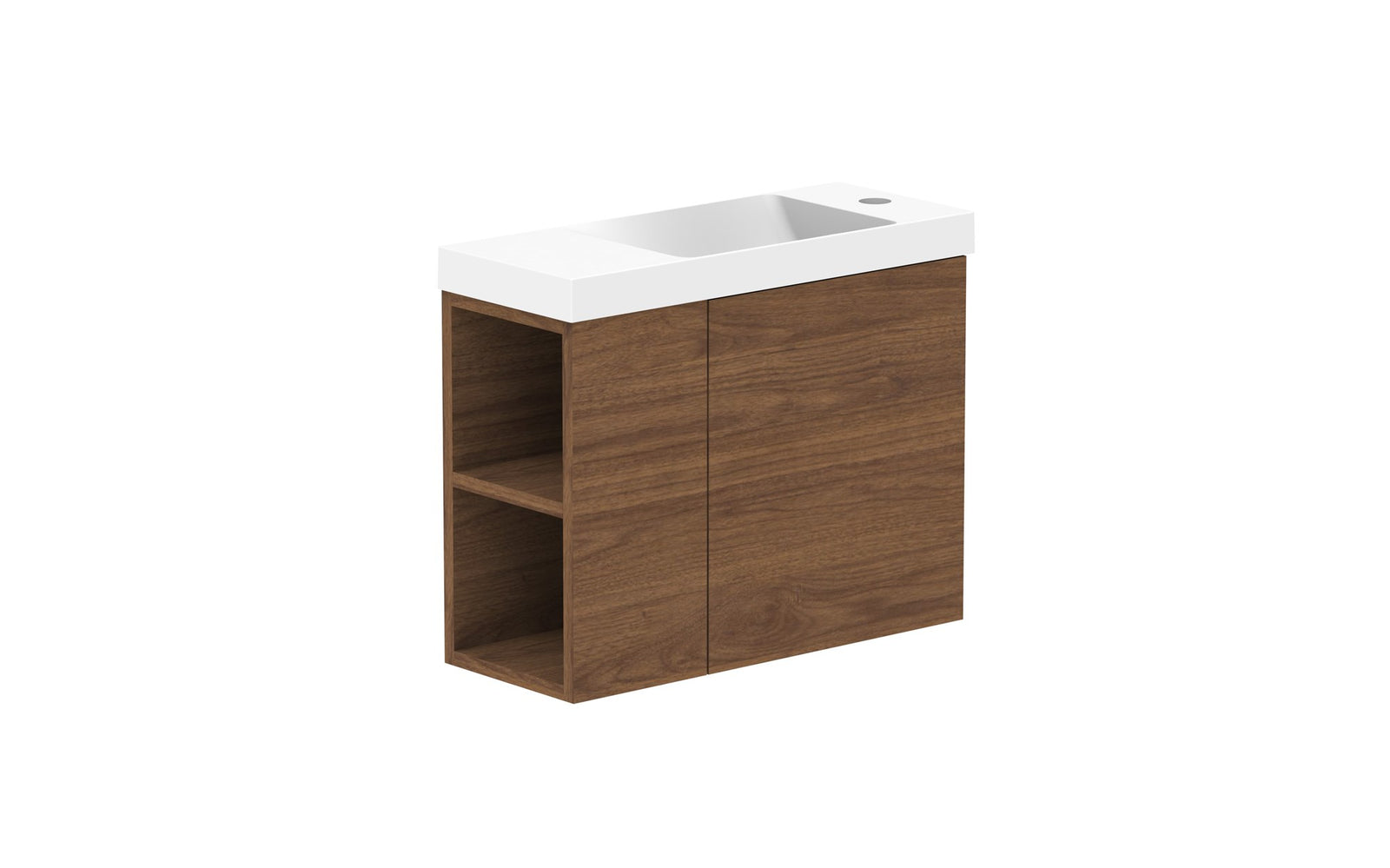 ADP Drift Mini Wall Hung Vanity in Florentine Walnut