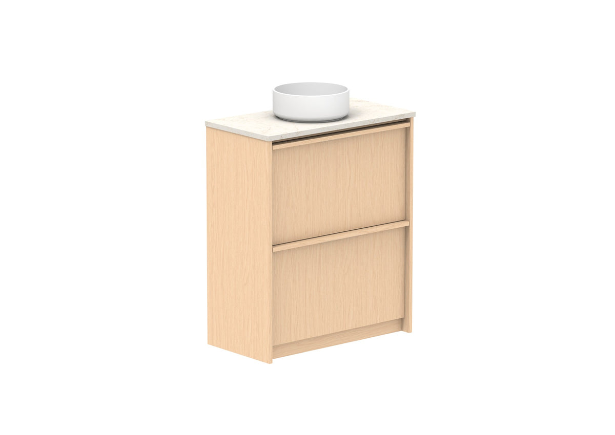 ADP Eli Ensuite Floor Mount Vanity 750mm centre bowl in Blonde Oak