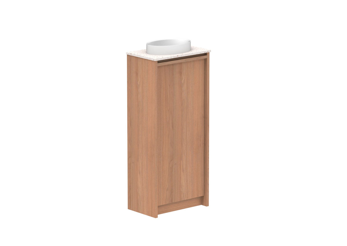 ADP Eli Mini Floor Mount Vanity 400mm centre bowl in Tasmanian Oak