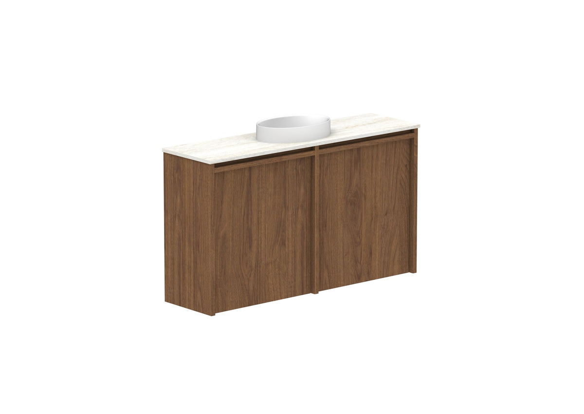 ADP Eli Mini Wall Hung Vanity 900mm centre bowl in Florentine Walnut