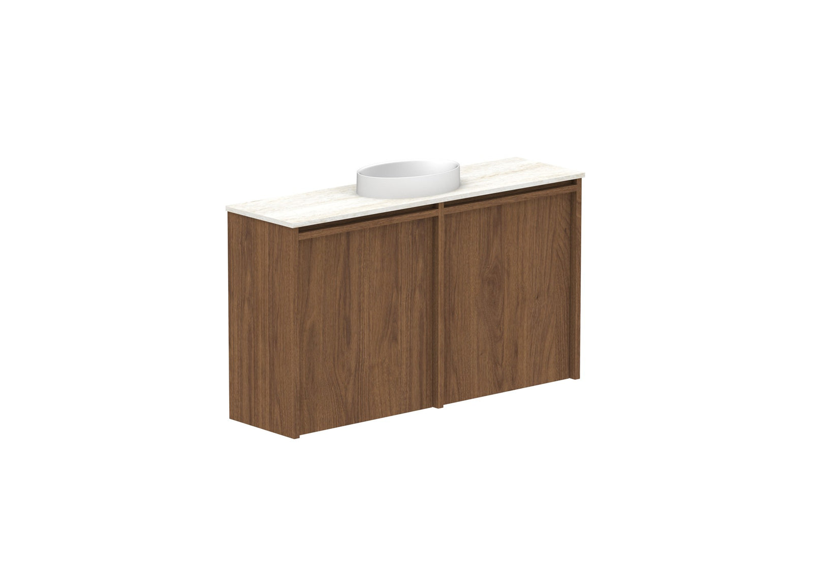 ADP Eli Mini Wall Hung Vanity 900mm centre bowl in Florentine Walnut