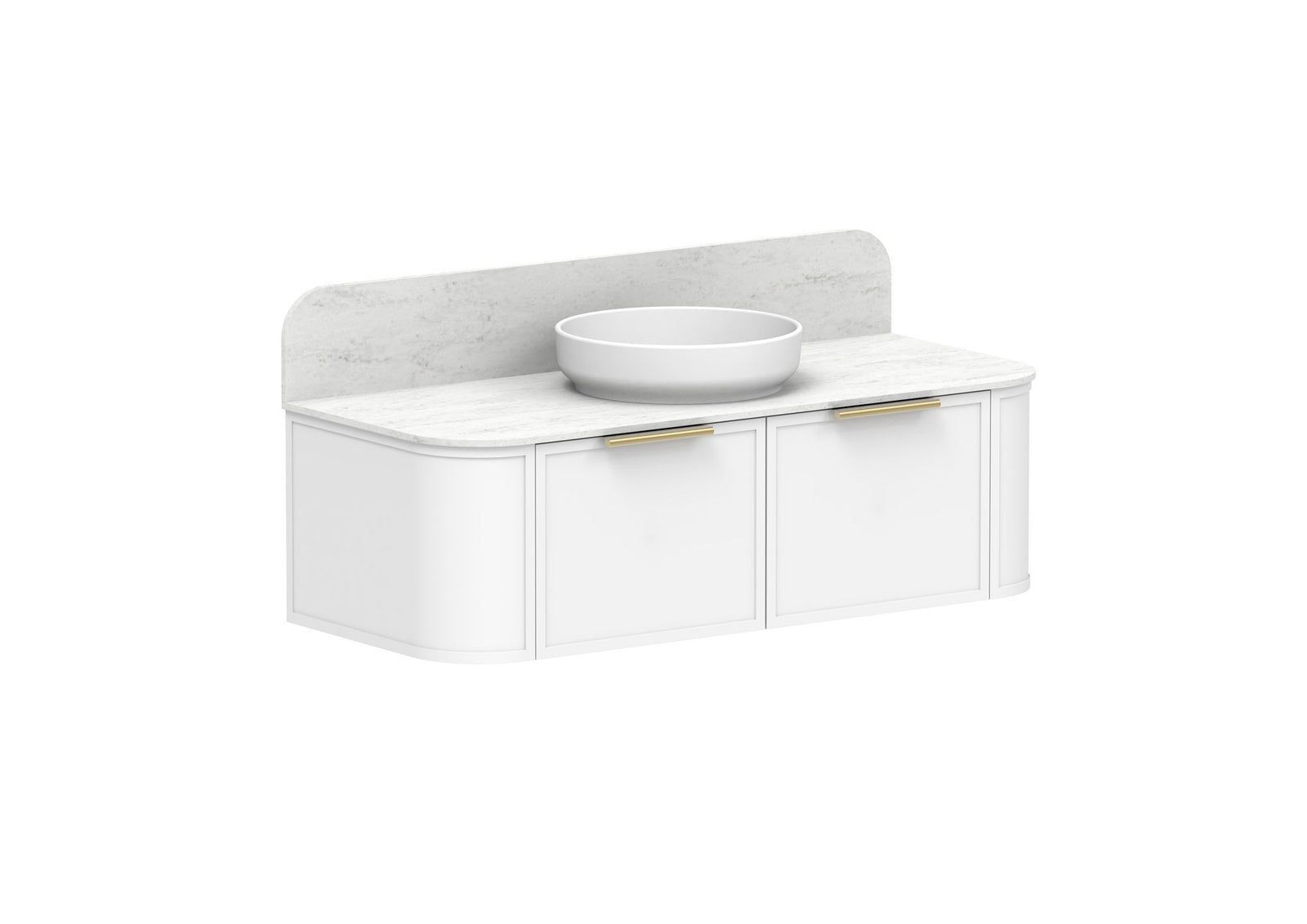 ADP Flo Wall Hung Vanity 1200mm in Ultra White