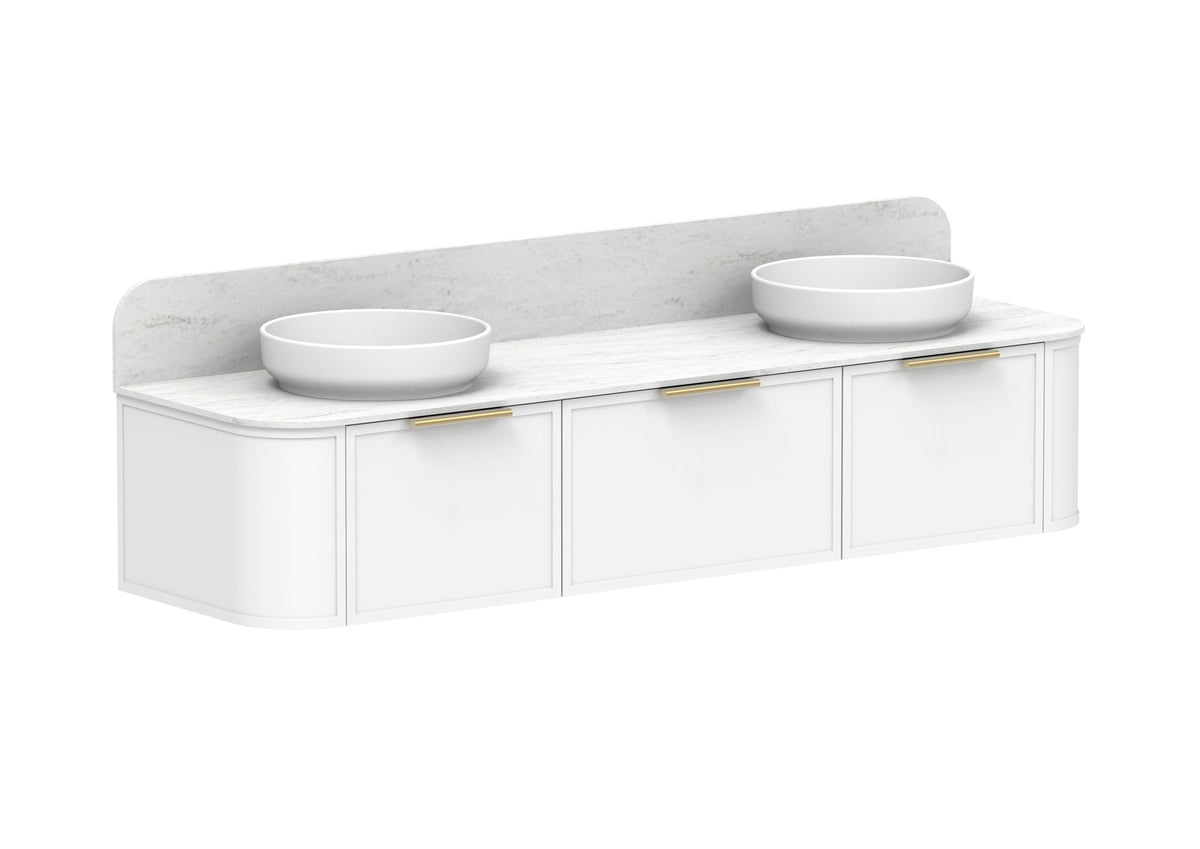 ADP Flo Wall Hung Vanity 1800mm in Ultra White