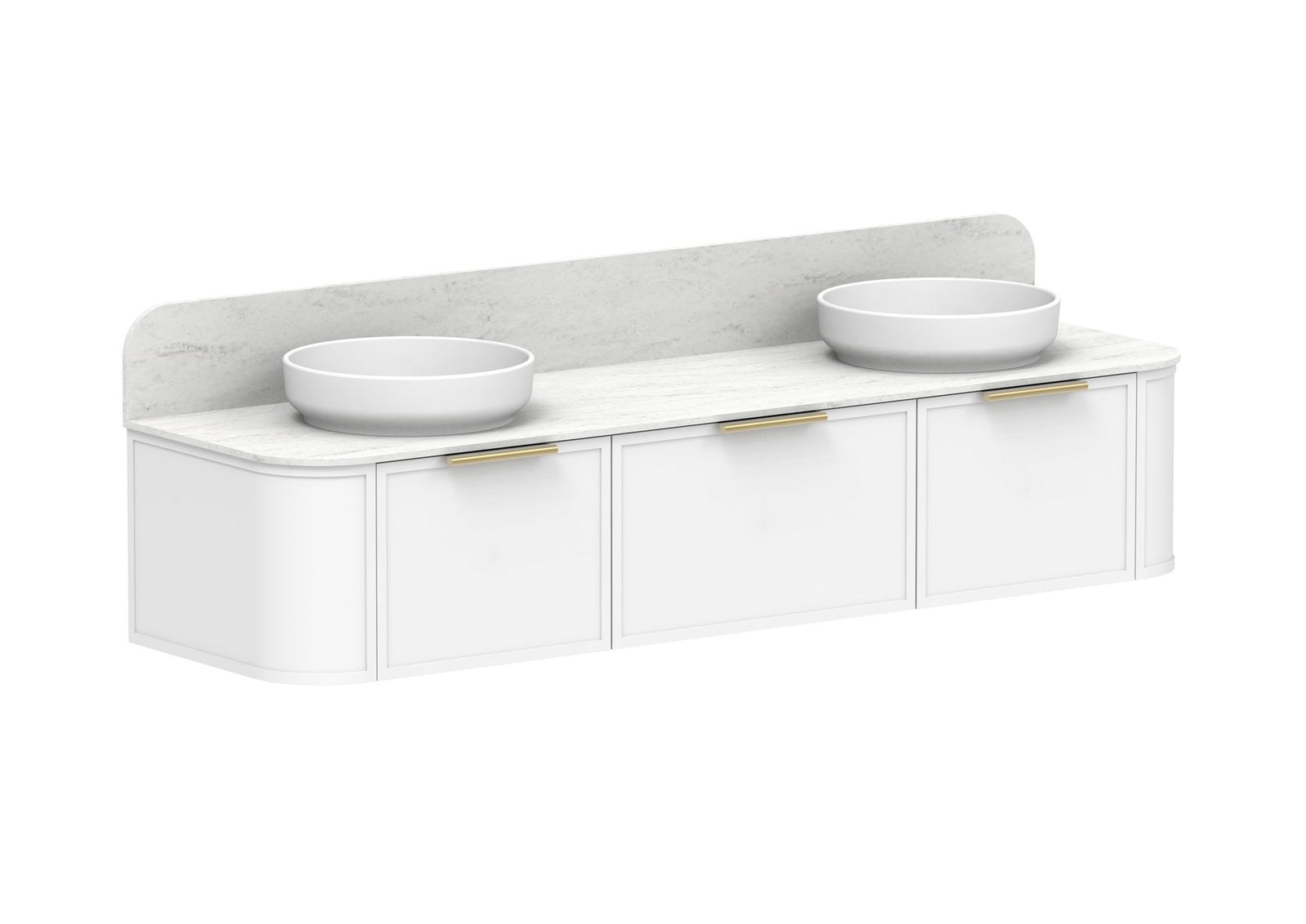 ADP Flo Wall Hung Vanity 1800mm in Ultra White
