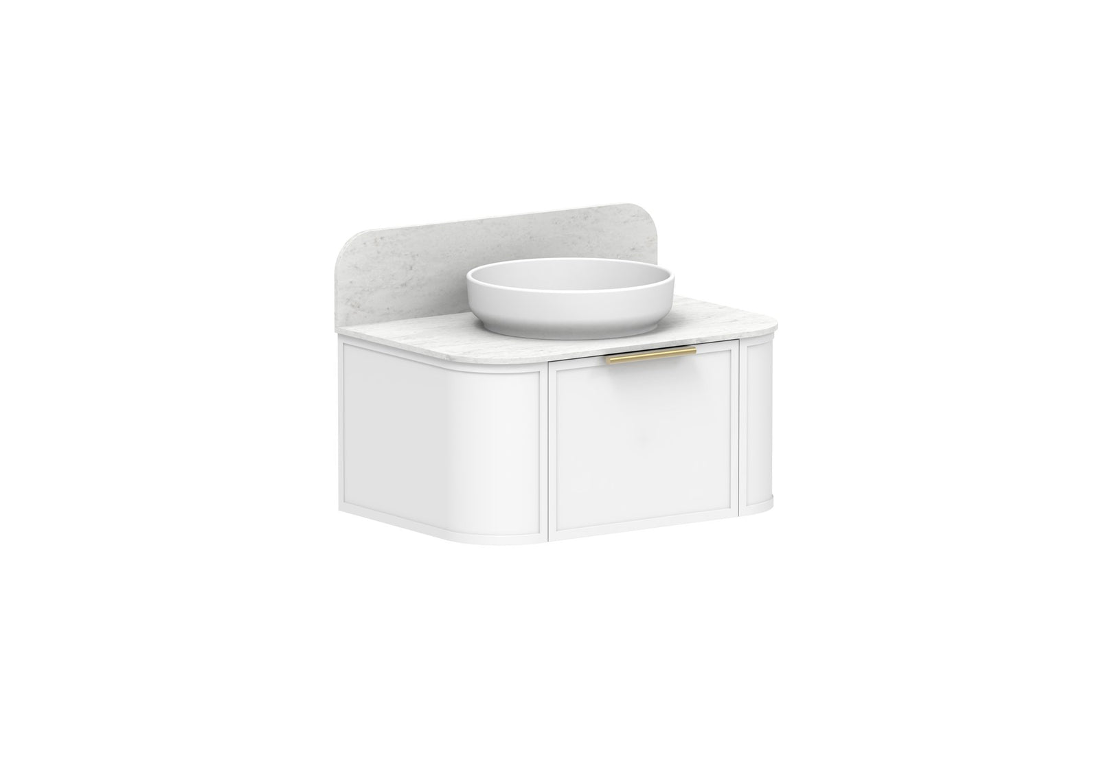 ADP Flo Wall Hung Vanity 750mm in Ultra White