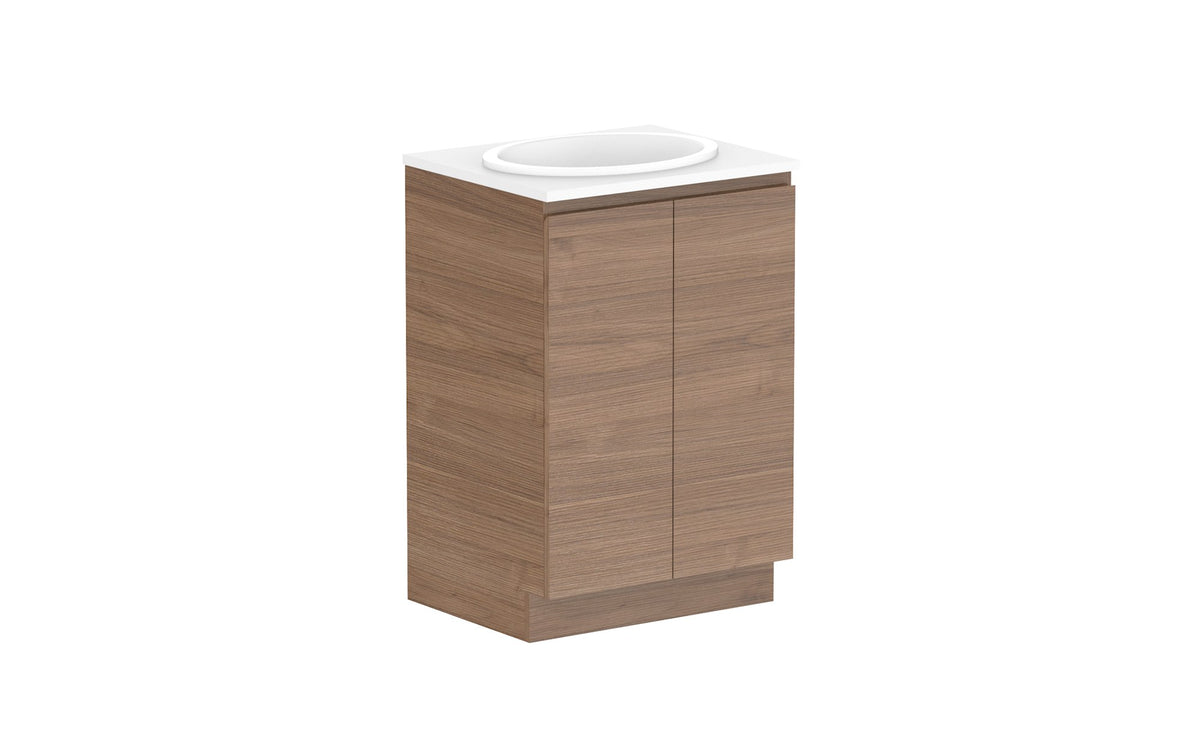 ADP Glacier Full Depth All-Door Trio Floor Mount Vanity 600mm centre bowl, benchtop