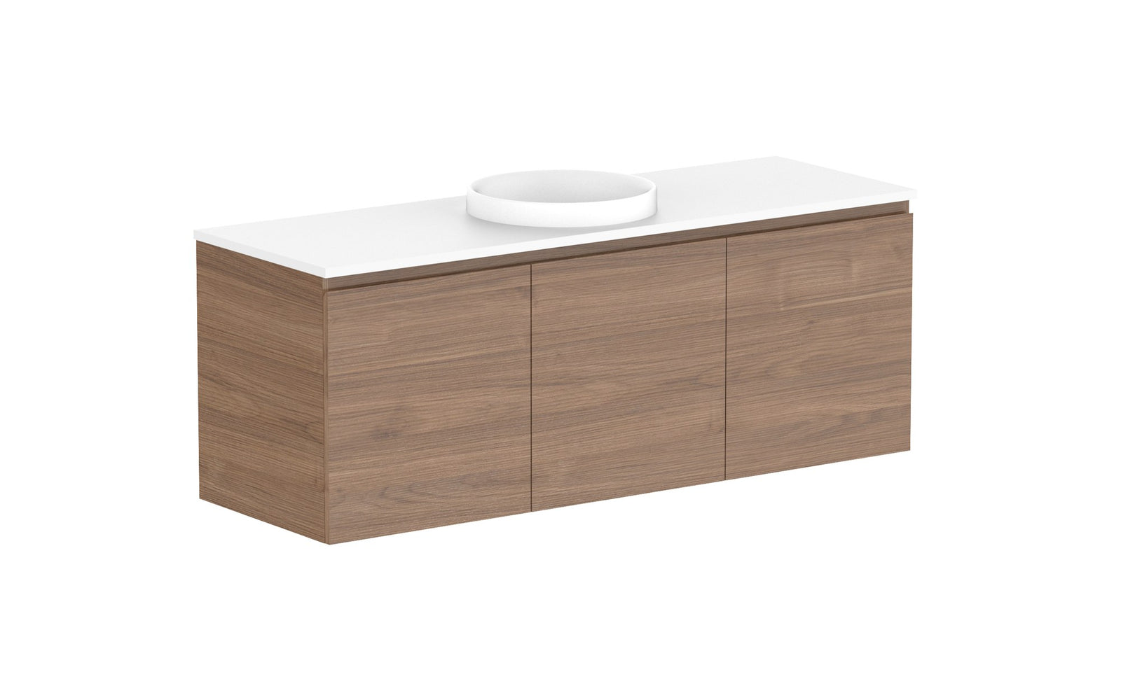 ADP Glacier Full Depth All-Door Twin Wall Hung Vanity 1500mm centre bowl, benchtop