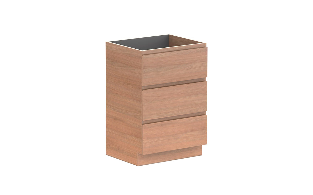 ADP Glacier Full Depth All-Drawer Trio Floor Mount Vanity 600mm cabinet only