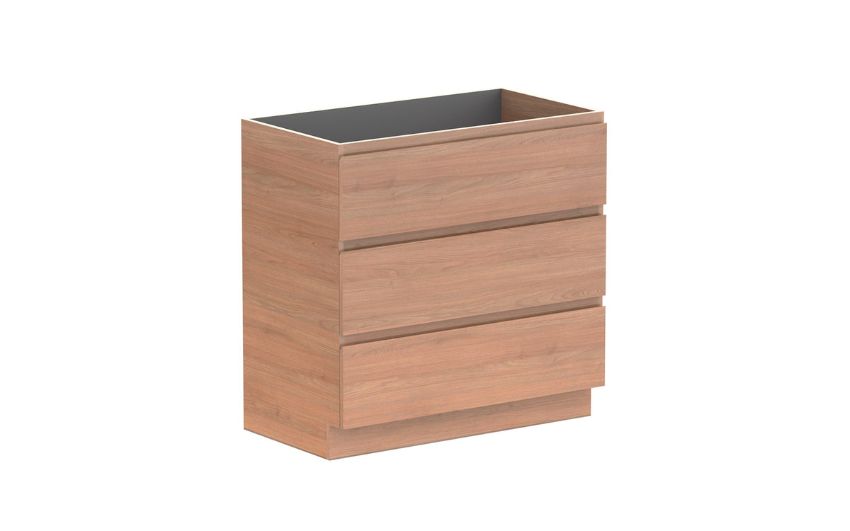 ADP Glacier Full Depth All-Drawer Trio Floor Mount Vanity 900mm cabinet only