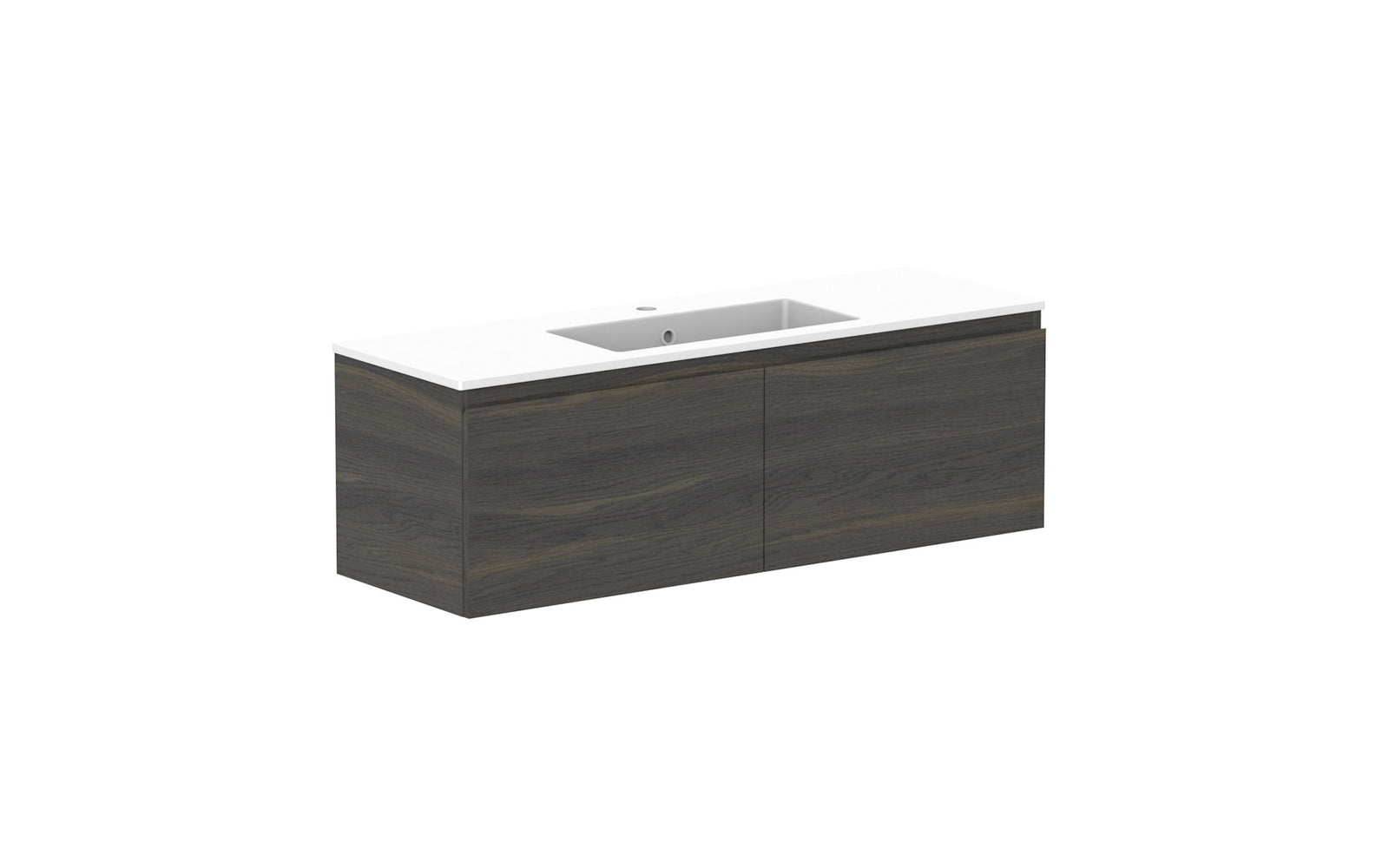 ADP Glacier Ensuite All-Drawer Slim Wall Hung Vanity 1200mm, cast marble top