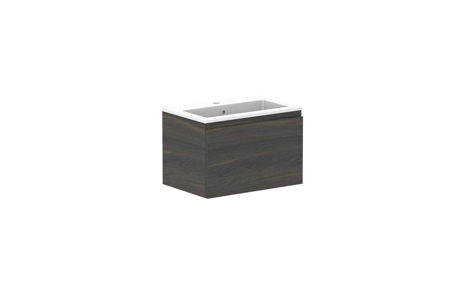 ADP Glacier Ensuite All-Drawer Slim Wall Hung Vanity 600mm, cast marble top
