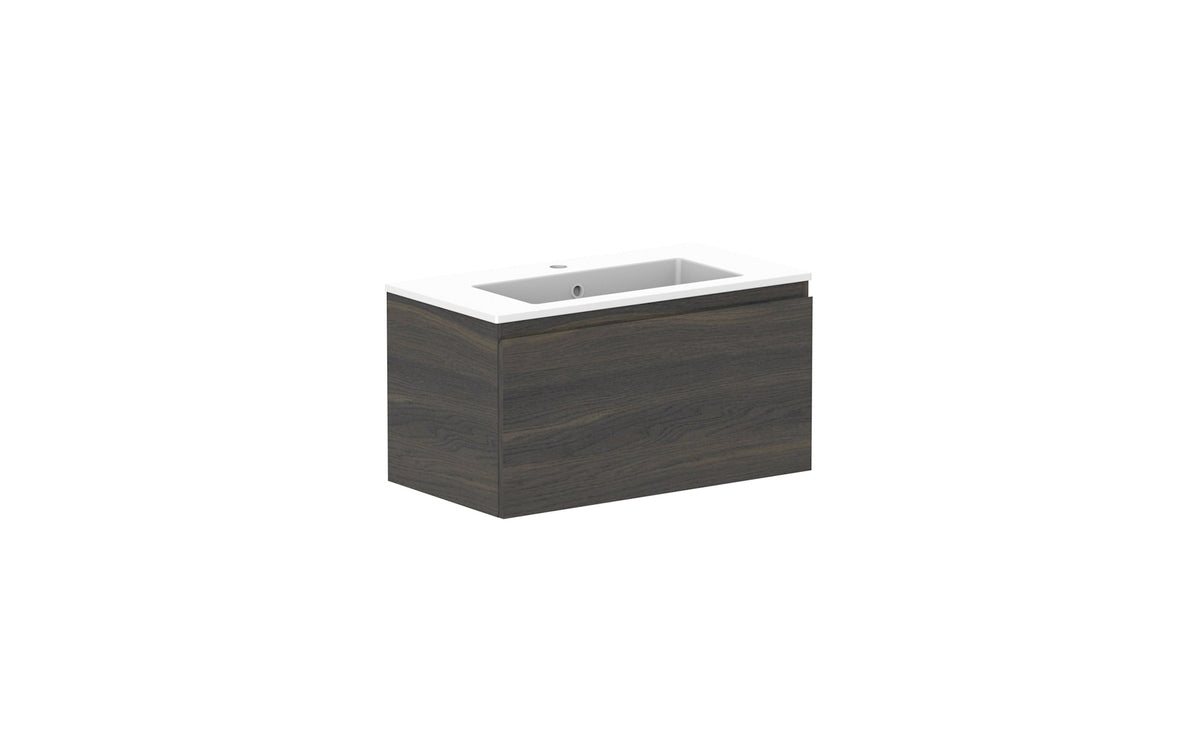 ADP Glacier Ensuite All-Drawer Slim Wall Hung Vanity 750mm, cast marble top