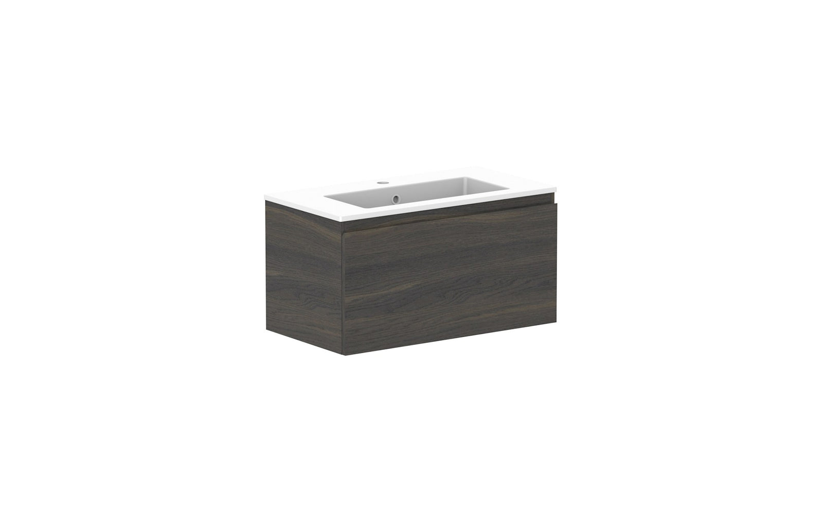 ADP Glacier Ensuite All-Drawer Slim Wall Hung Vanity 750mm, cast marble top