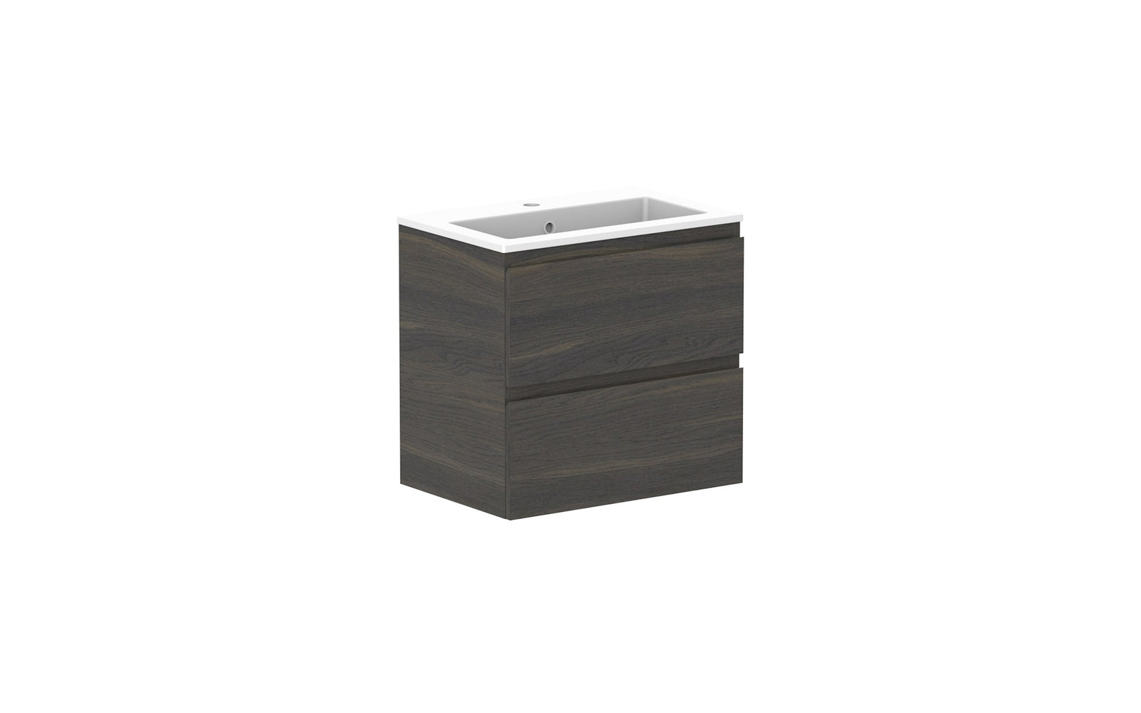 ADP Glacier Ensuite All-Drawer Twin Wall Hung Vanity 600mm, cast marble top