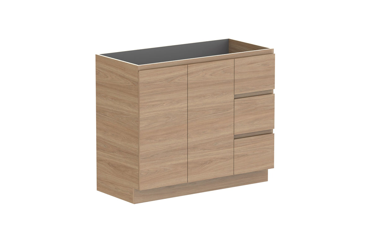 ADP Glacier Full Depth Door & Drawer Trio Floor Mount Vanity 1050mm cabinet only