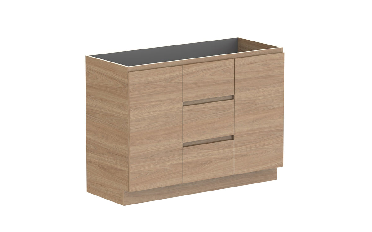 ADP Glacier Full Depth Door & Drawer Trio Floor Mount Vanity 1200mm cabinet only