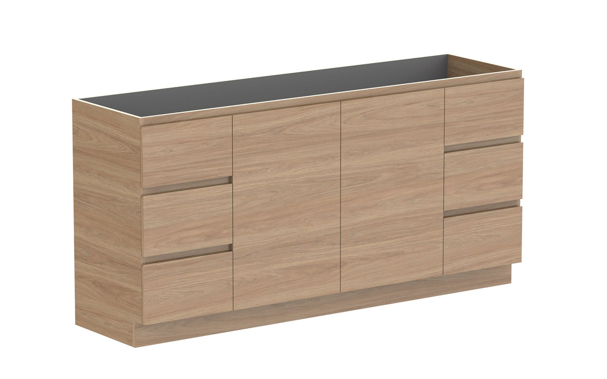 ADP Glacier Full Depth Door & Drawer Trio Floor Mount Vanity 1800mm cabinet only