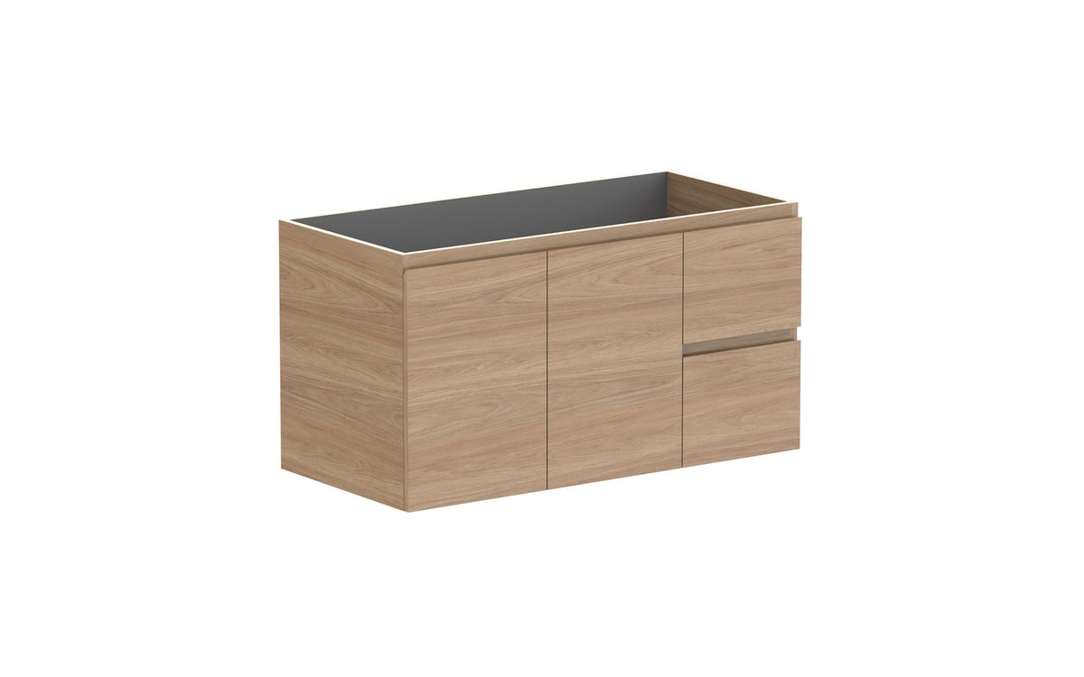 ADP Glacier Full Depth Door & Drawer Twin Wall Hung Vanity 1050mm cabinet only
