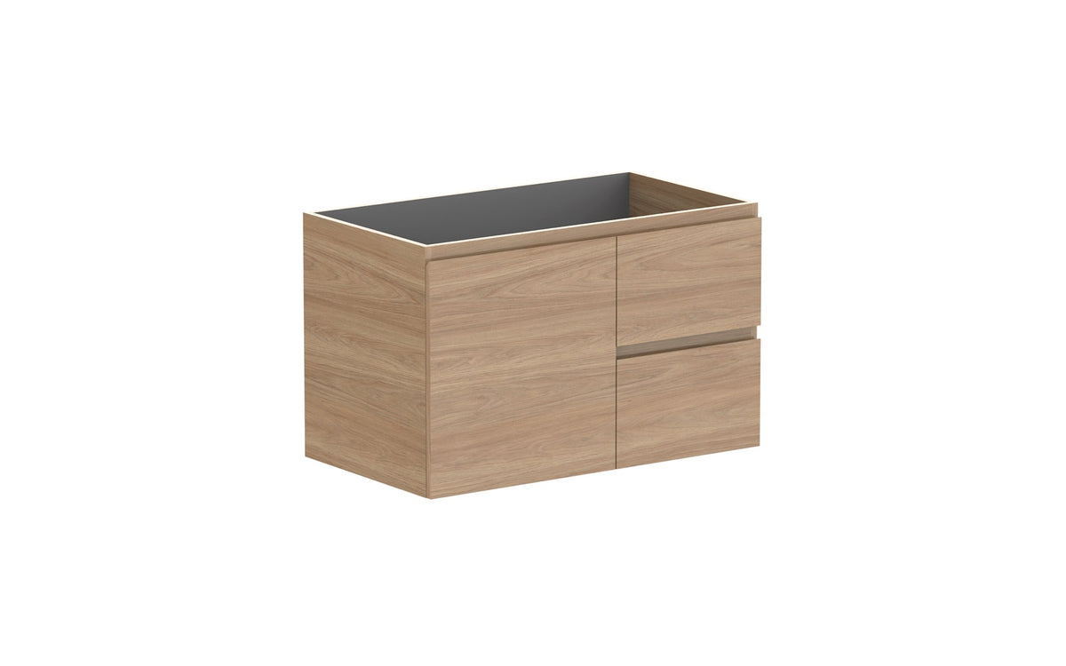 ADP Glacier Full Depth Door & Drawer Twin Wall Hung Vanity 900mm cabinet only