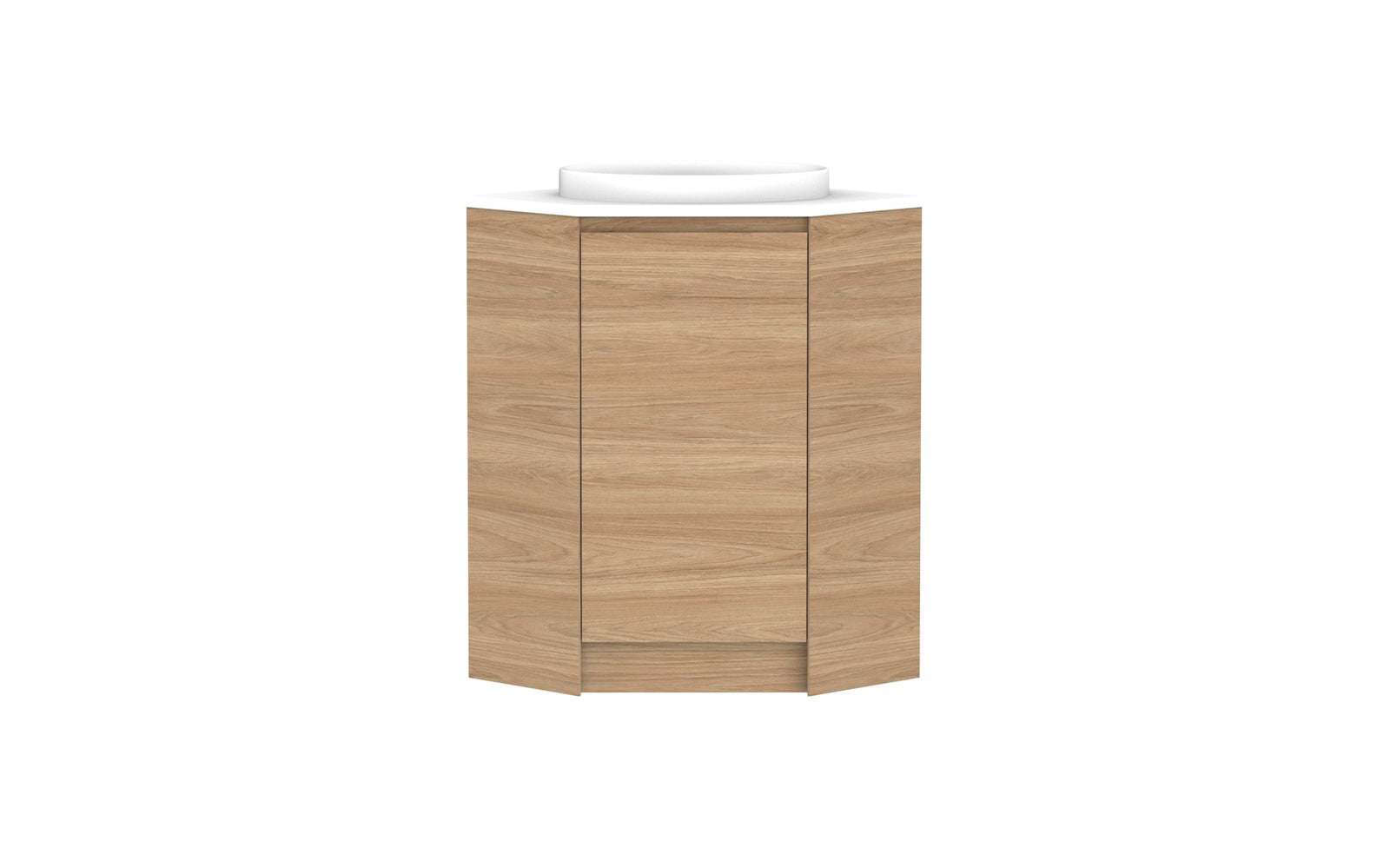 ADP Glacier Corner Floor Mount Vanity 600 x 600mm, benchtop