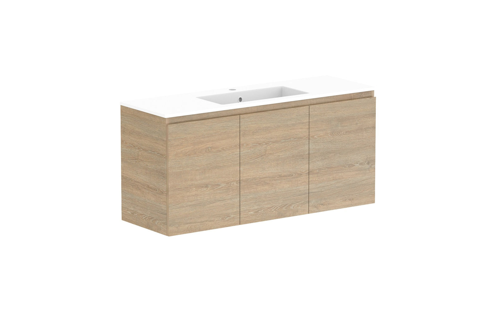 ADP Glacier Ensuite All-Door Twin Wall Hung Vanity 1200mm centre bowl, cast marble top