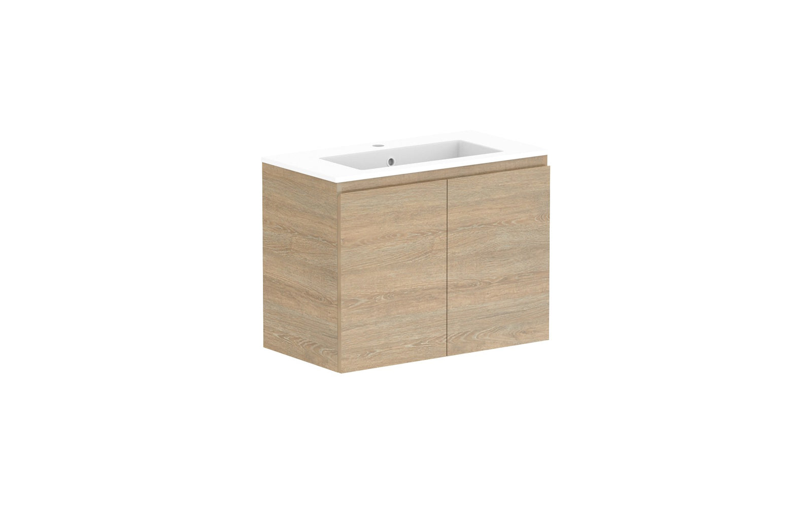 ADP Glacier Ensuite All-Door Twin Wall Hung Vanity 750mm centre bowl, cast marble top