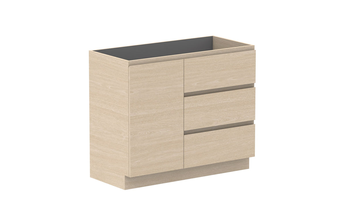 ADP Glacier Hamper Trio Floor Mount Vanity 1050mm cabinet only
