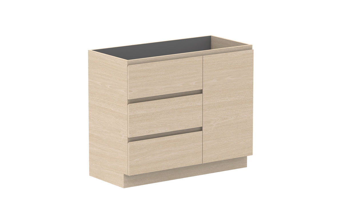 ADP Glacier Hamper Trio Floor Mount Vanity 1050mm cabinet only