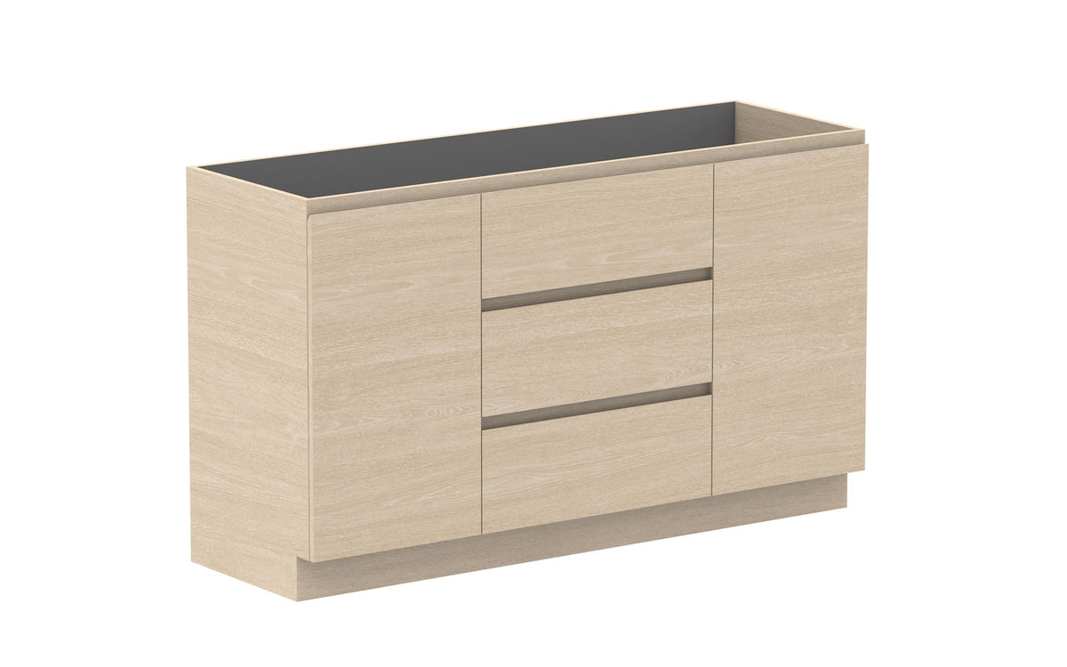 ADP Glacier Hamper Trio Floor Mount Vanity 1500mm cabinet only