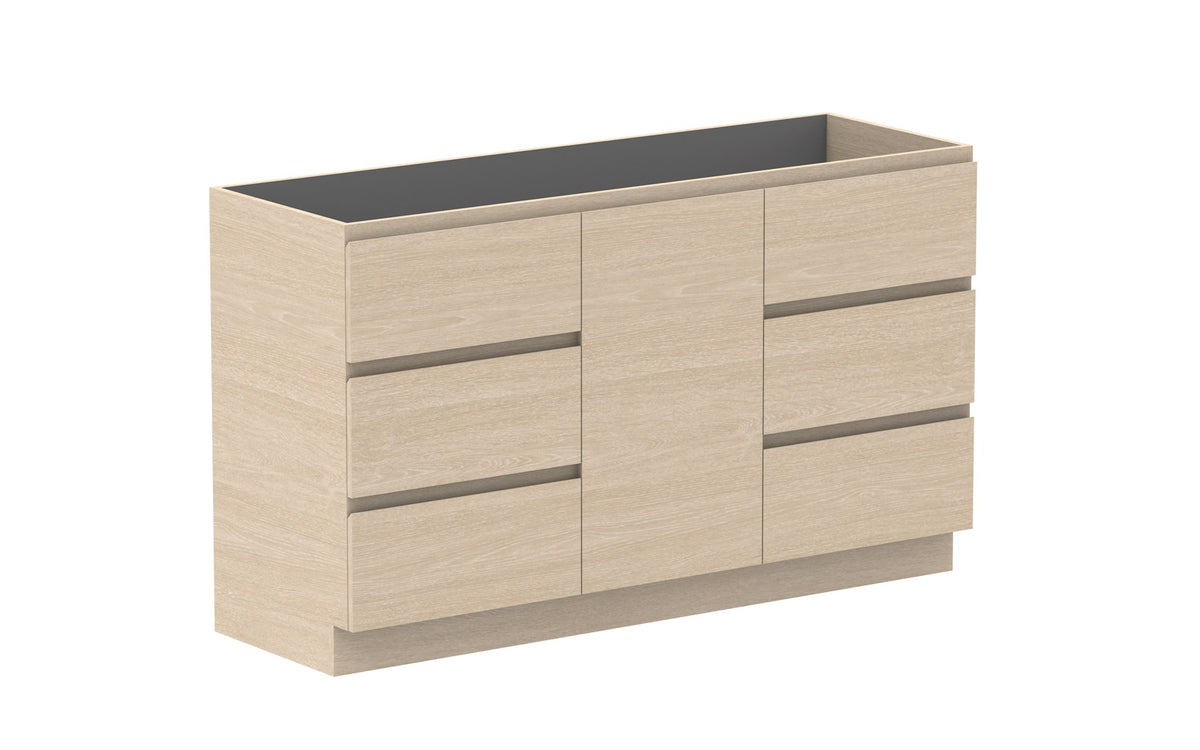 ADP Glacier Hamper Trio Floor Mount Vanity 1500mm cabinet only