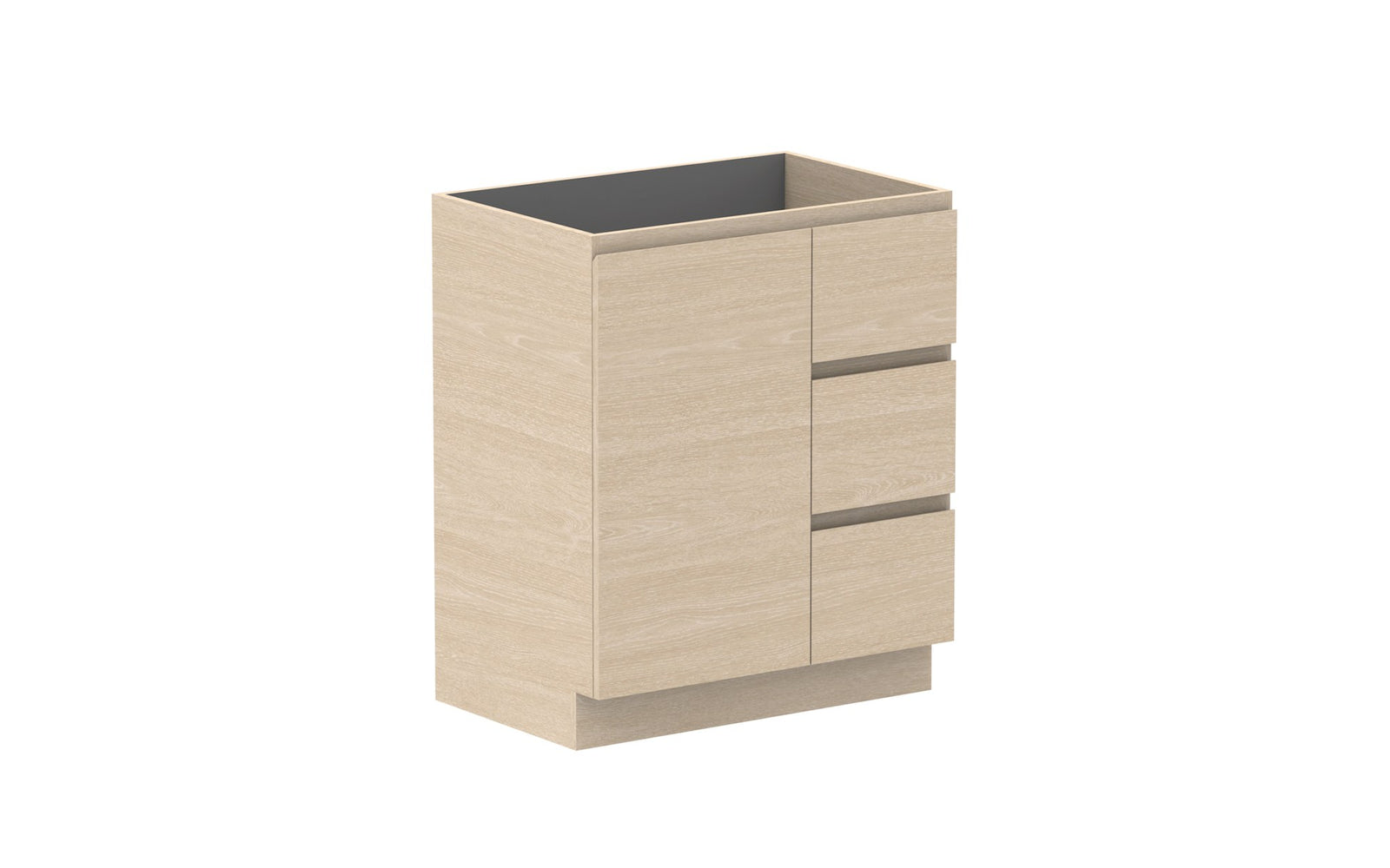 ADP Glacier Hamper Trio Floor Mount Vanity 750mm cabinet only