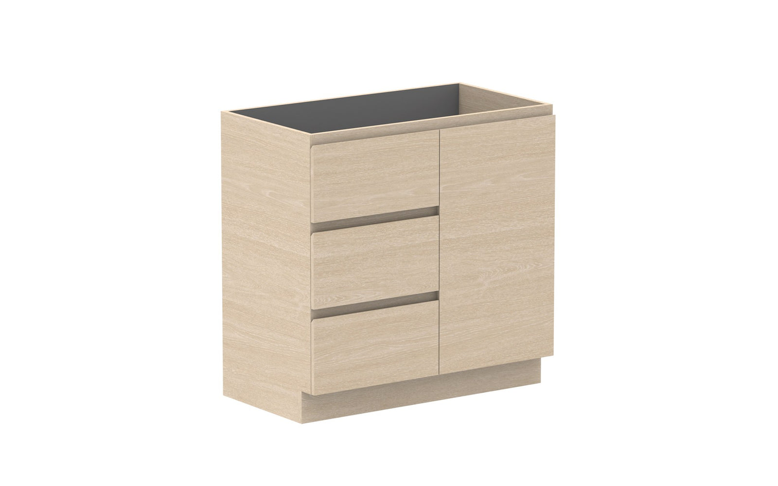 ADP Glacier Hamper Trio Floor Mount Vanity 900mm cabinet only