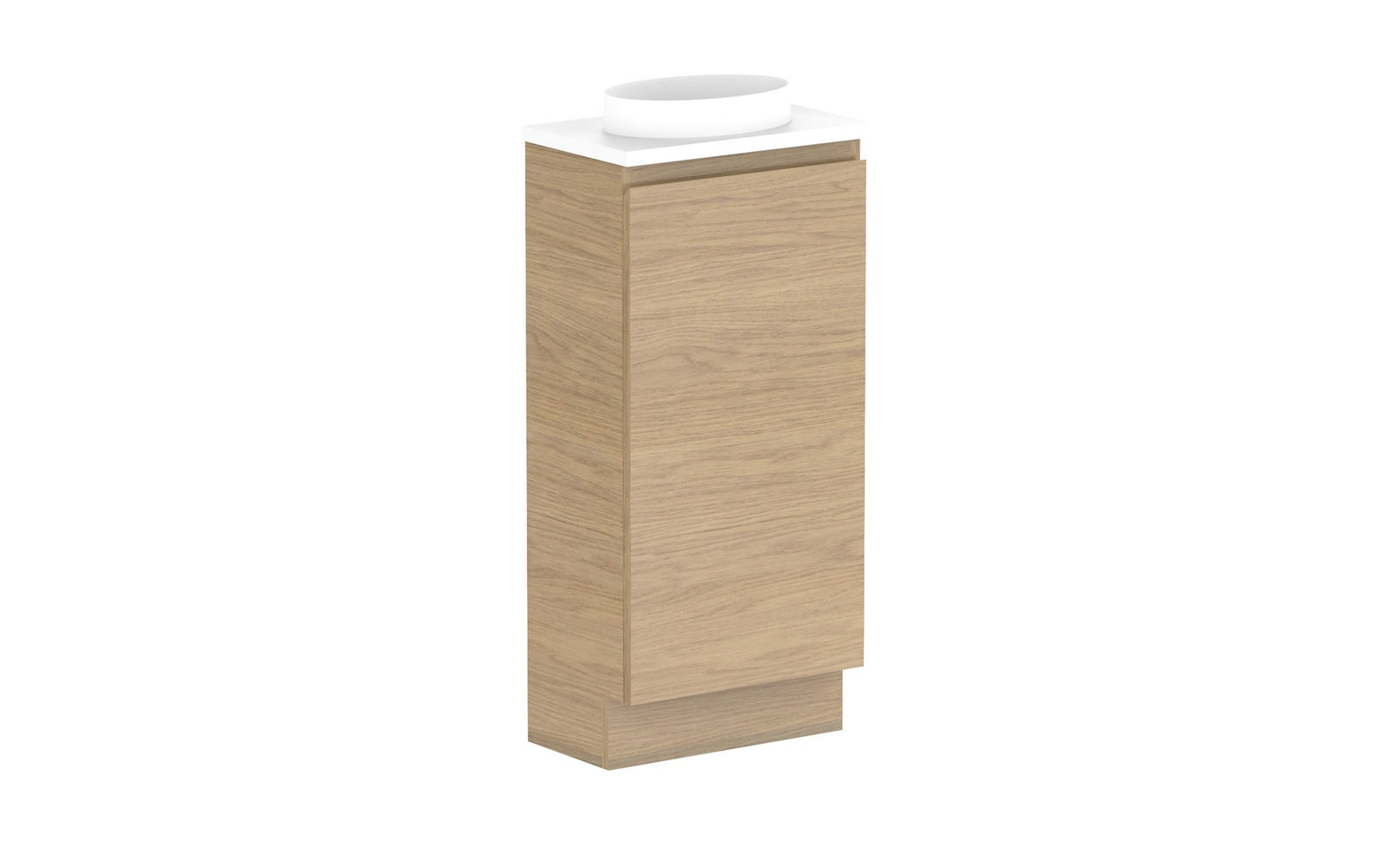 ADP Glacier Mini Floor Mount Vanity 400mm centre bowl, benchtop