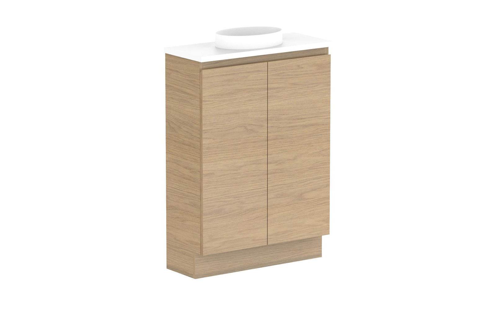 ADP Glacier Mini Floor Mount Vanity 600mm centre bowl, benchtop