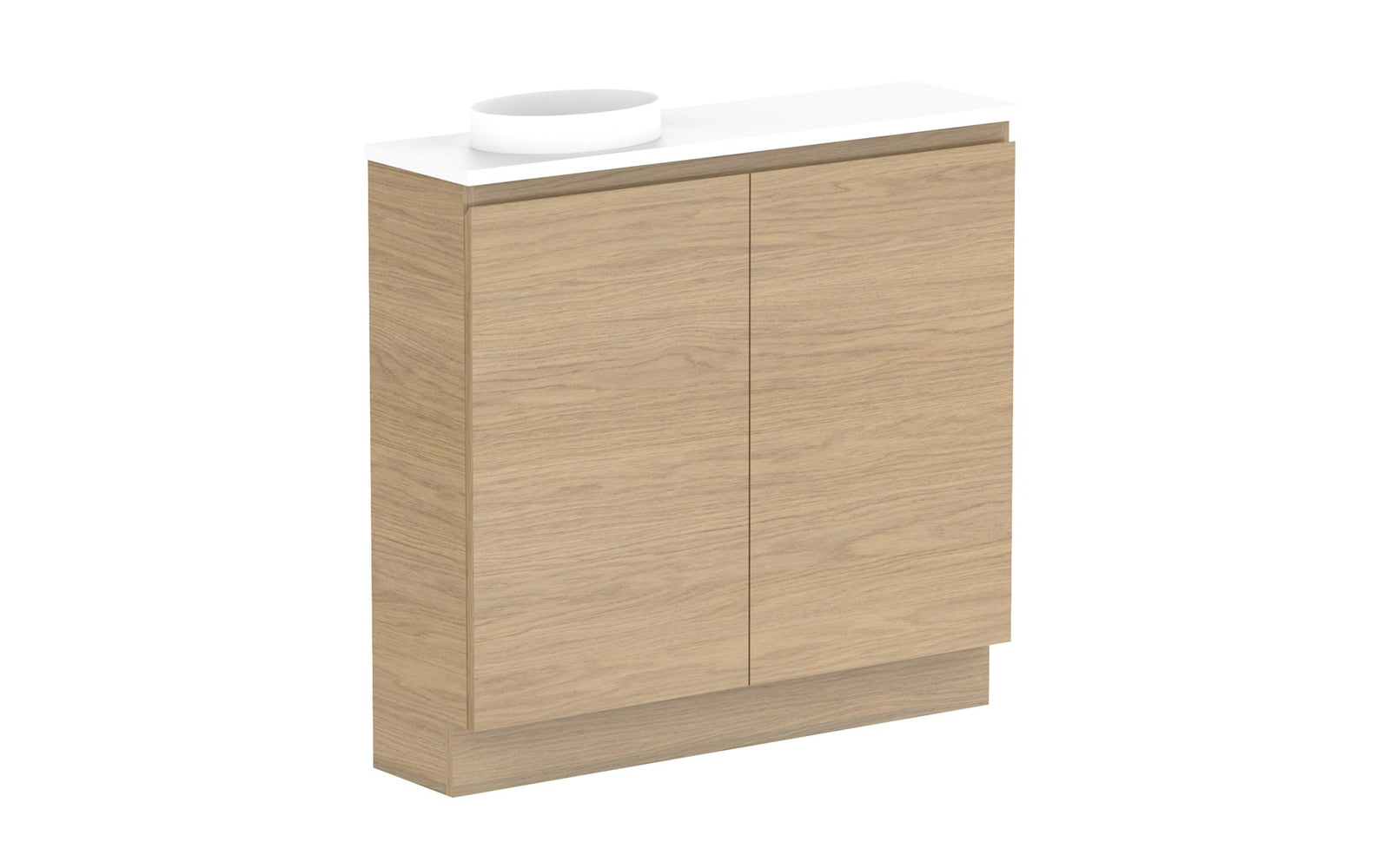 ADP Glacier Mini Floor Mount Vanity 900mm left offset bowl, benchtop