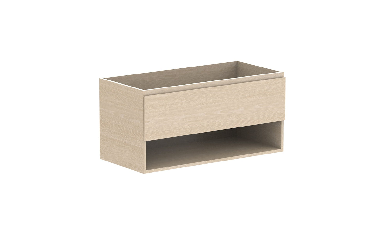 ADP Glacier Full Depth Shelf Slim Wall Hung Vanity 1050mm cabinet only