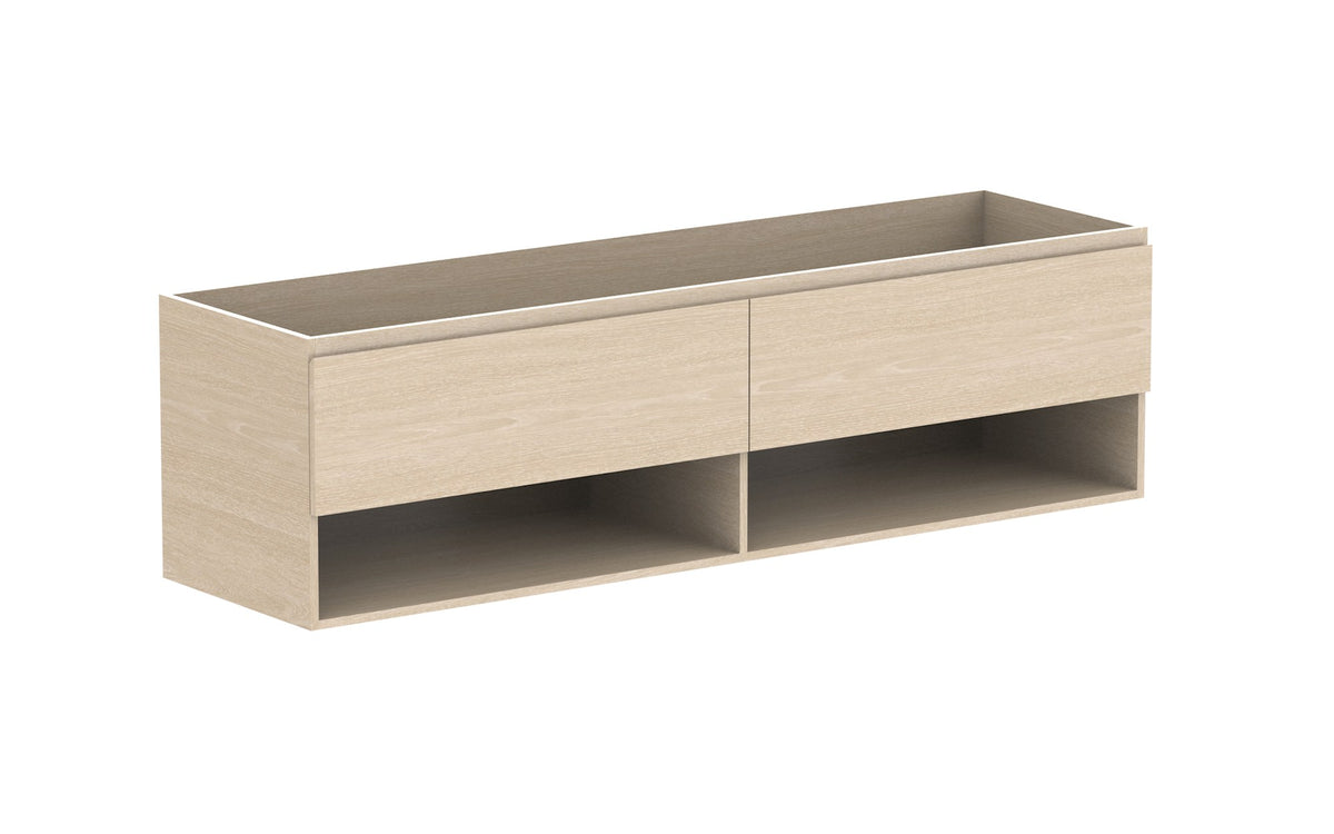 ADP Glacier Full Depth Shelf Slim Wall Hung Vanity 1800mm cabinet only