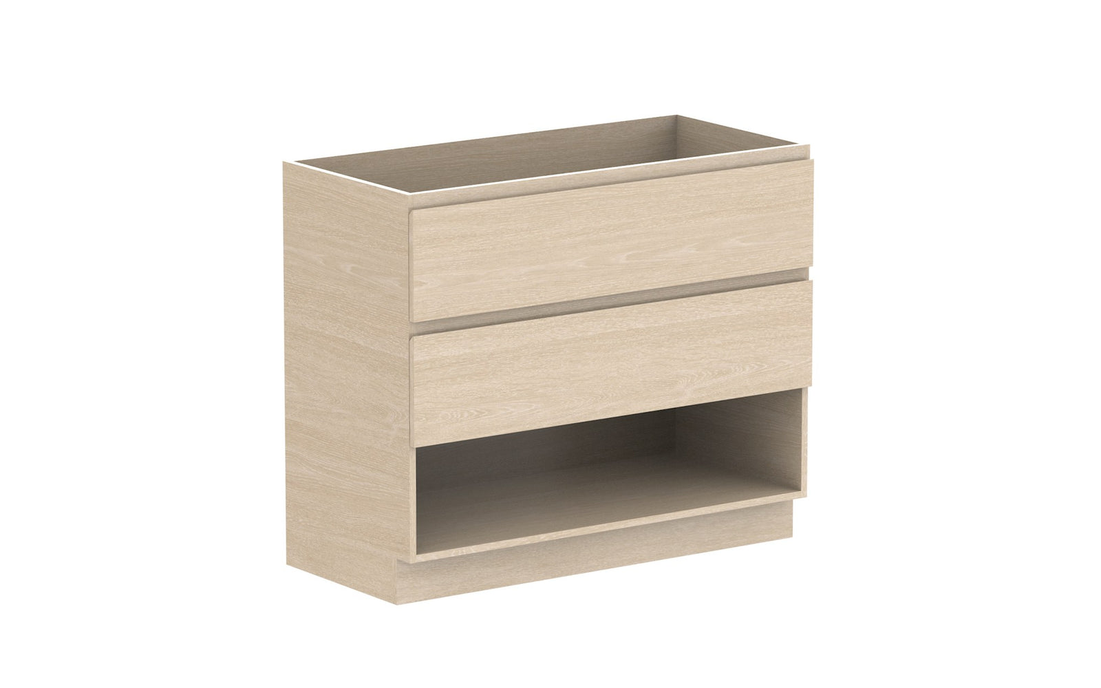 ADP Glacier Full Depth Shelf Twin Floor Mount Vanity 1050mm cabinet only