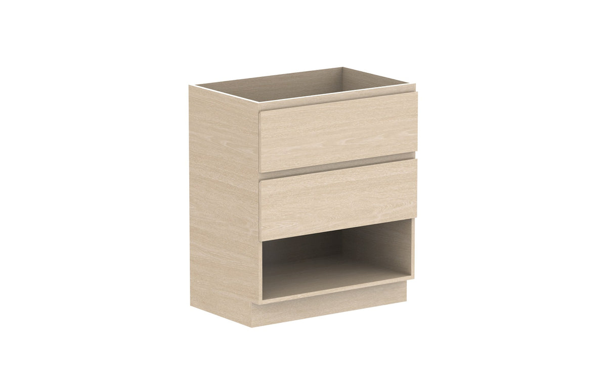 ADP Glacier Full Depth Shelf Twin Floor Mount Vanity 750mm cabinet only