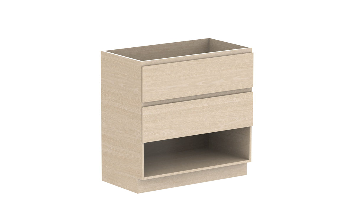 ADP Glacier Full Depth Shelf Twin Floor Mount Vanity 900mm cabinet only