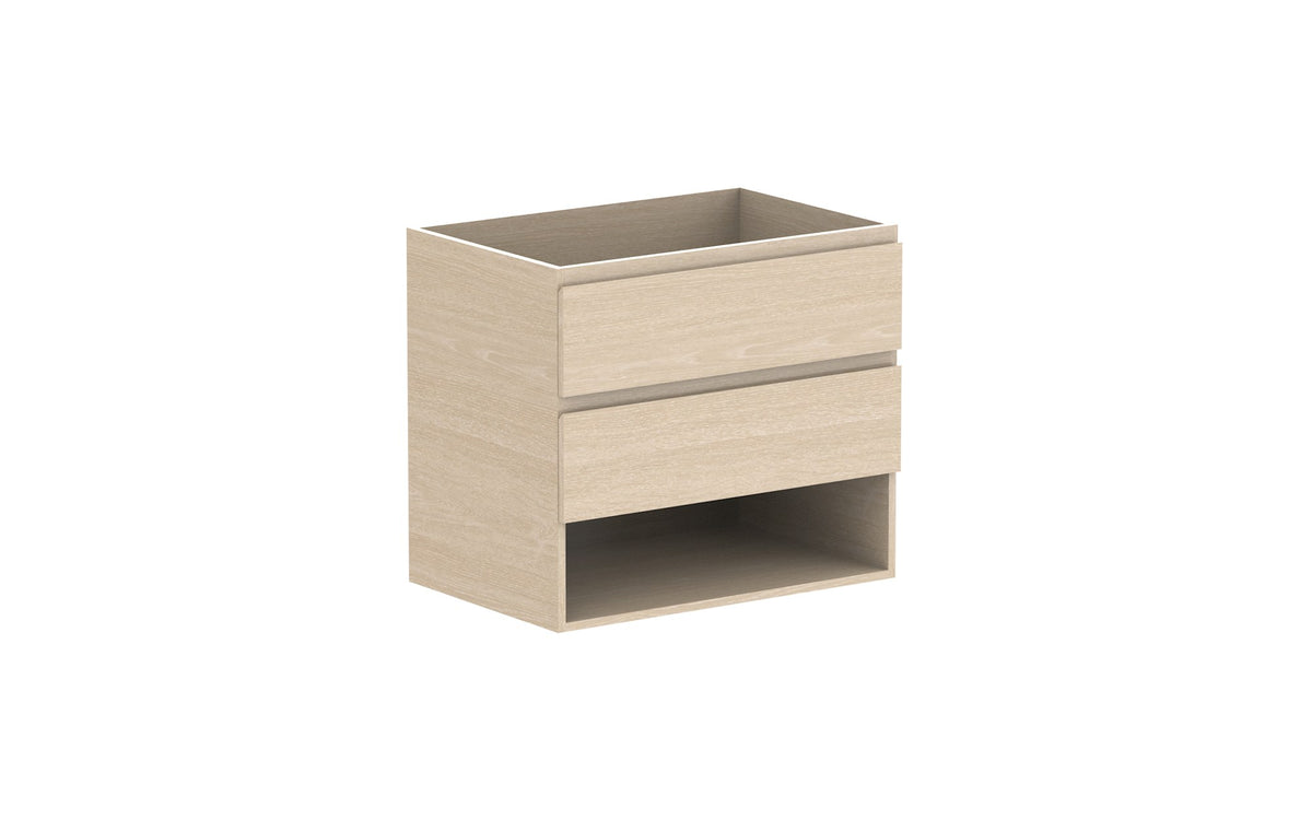 ADP Glacier Full Depth Shelf Twin Wall Hung Vanity 750mm cabinet only