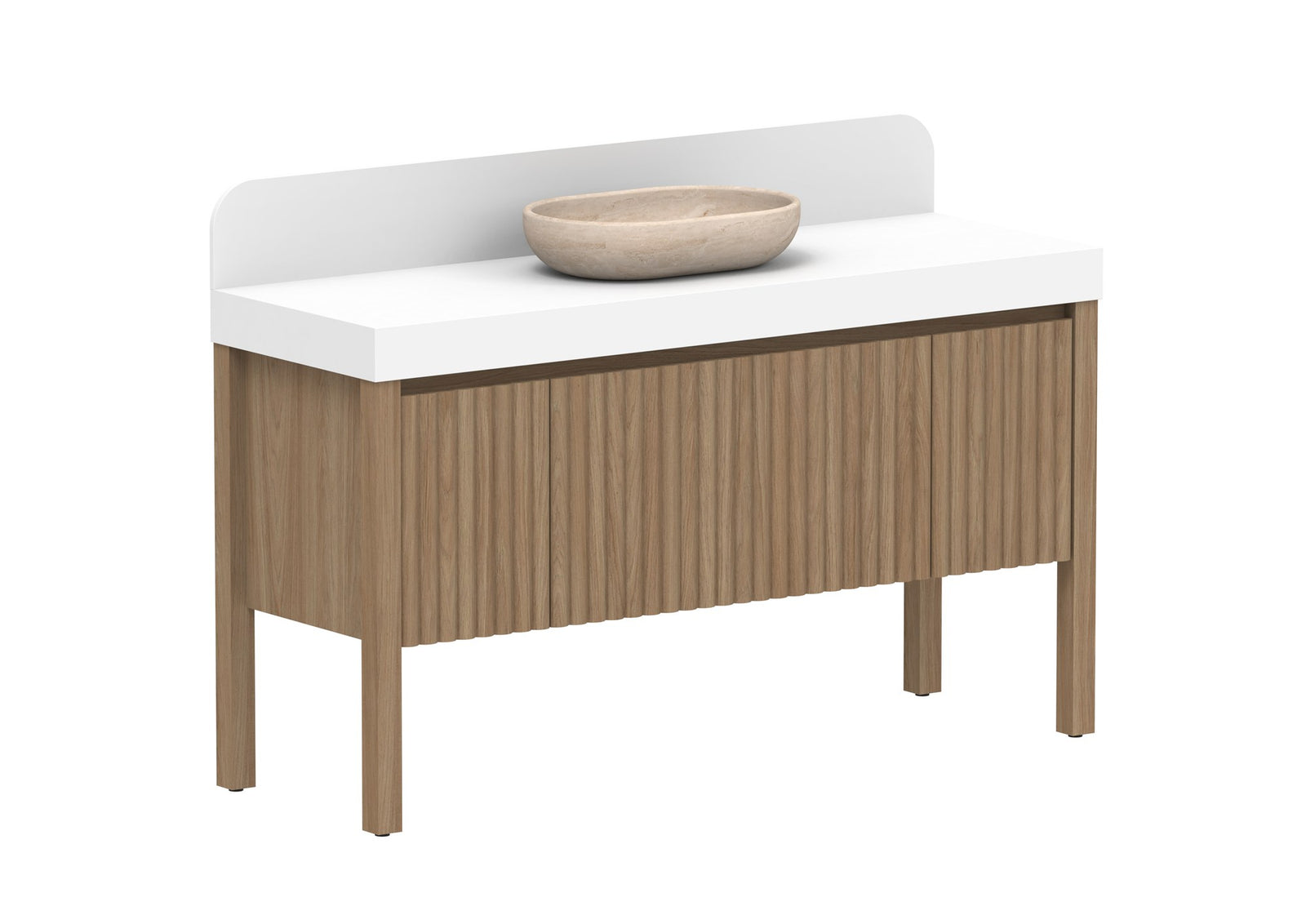 ADP Harper With Legs Floor Mount Vanity 1500mm centre bowl in Prime Oak