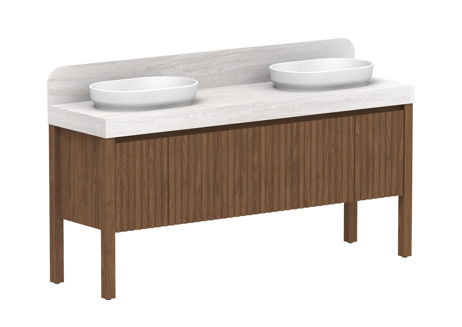 ADP Harper With Legs Floor Mount Vanity 1800mm in Florentine Walnut