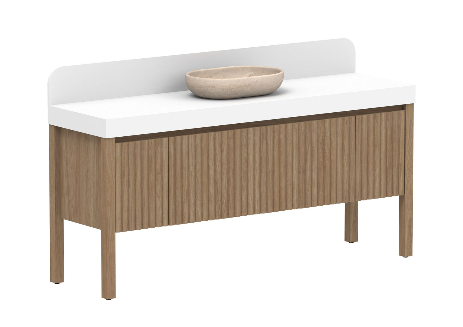 ADP Harper With Legs Floor Mount Vanity 1800mm centre bowl in Prime Oak