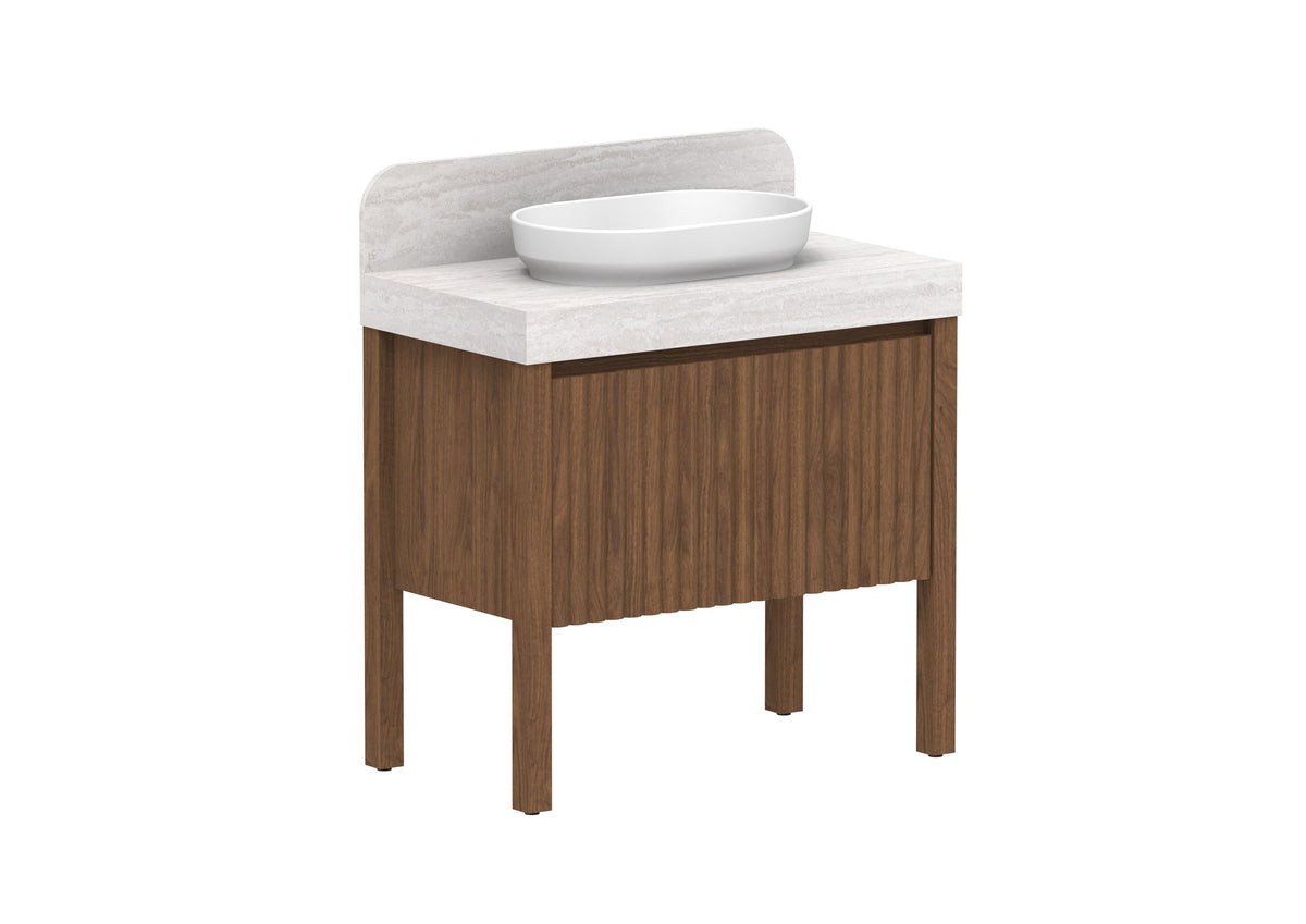 ADP Harper With Legs Floor Mount Vanity 900mm in Florentine Walnut