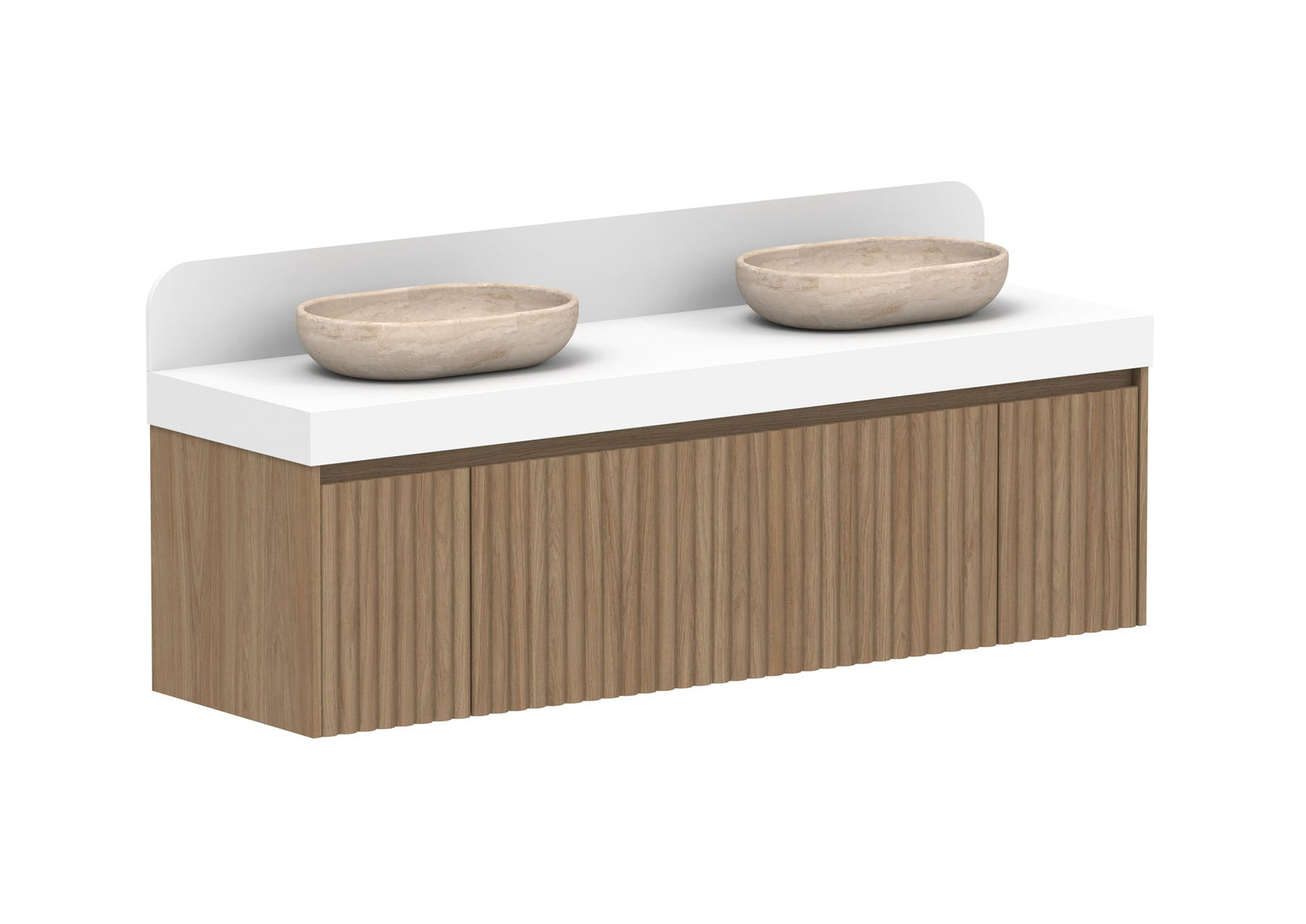 ADP Harper Wall Hung Vanity 1735mm double bowl in Prime Oak