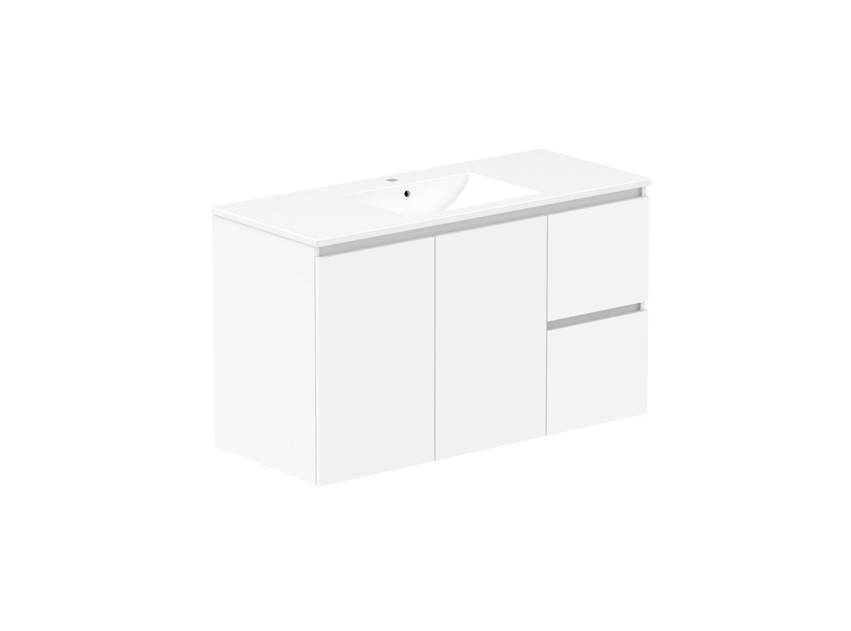 ADP Jane Express Vanity 1200mm centre bowl in Polar White