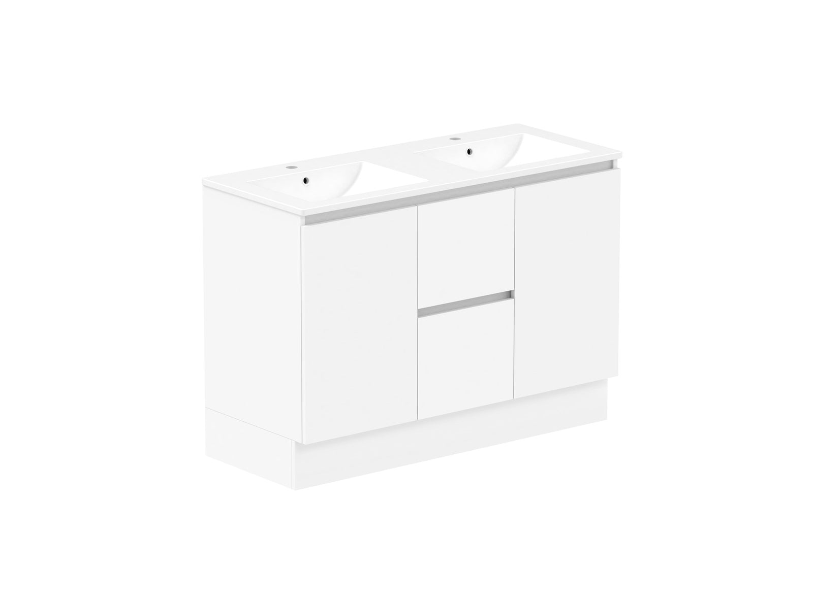 ADP Jane Vanity 1200mm double bowl in Polar White
