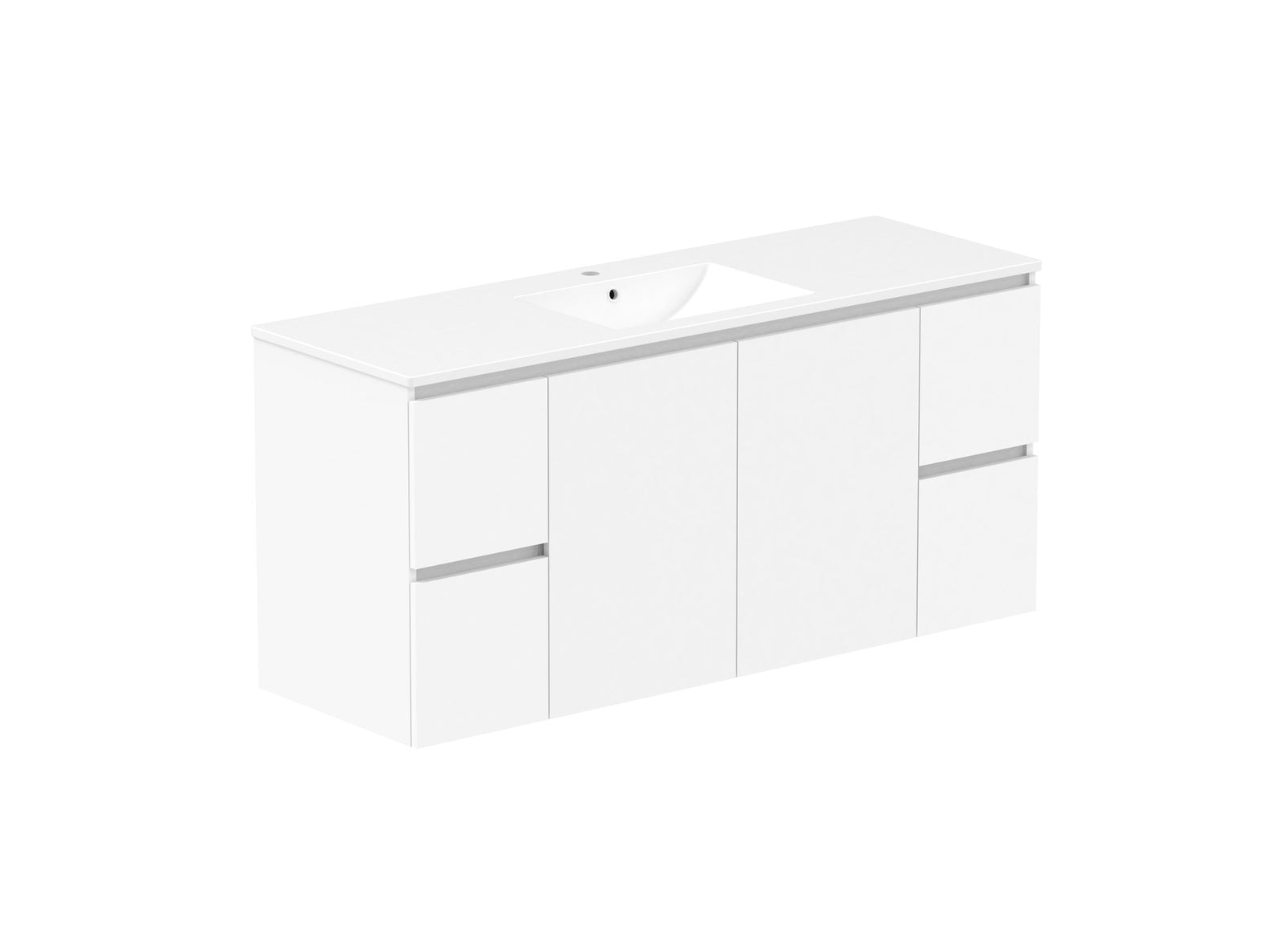 ADP Jane Express Vanity 1500mm centre bowl in Polar White